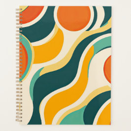 Oranje kringen en kleurstromen planner