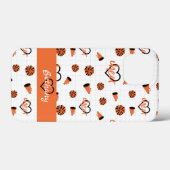 Oranje kronkelharten, pom Poms, Megafone Pattern Case-Mate iPhone Case (Achterkant (horizontaal))