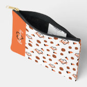 Oranje kronkelharten, pom Poms, Megafone Pattern Etui (Open)