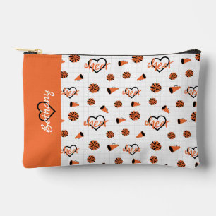 Oranje kronkelharten, pom Poms, Megafone Pattern Etui