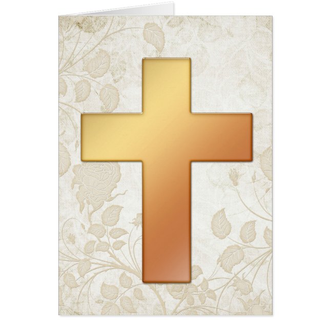 Oranje Kruis 1 Christelijk Wenskaart (Voorkant)