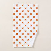 Oranje kruisstiften op wit bad handdoek (Handdoek)