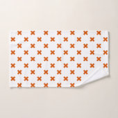 Oranje kruisstiften op wit bad handdoek (Handdoek)