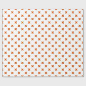 Oranje kruisstiften op wit cadeaupapier (Vlak)