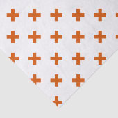 Oranje kruisstiften op wit tissuepapier (Detail)