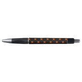 Oranje kruisstiften op zwart pen (Voorkant)