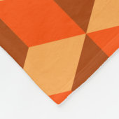 Oranje kubussen fleece deken (Hoek)