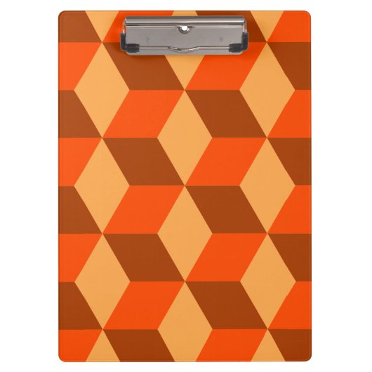 Oranje kubussen klembord (Voorkant)