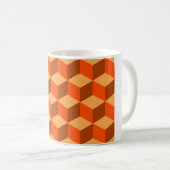 Oranje kubussen koffiemok (Voorkant rechts)