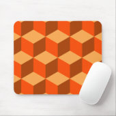 Oranje kubussen muismat (Met muis)