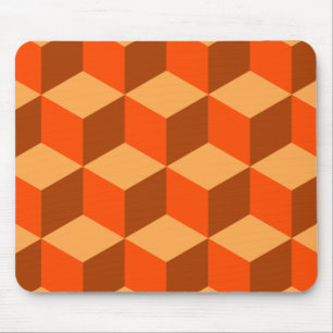 Oranje kubussen muismat