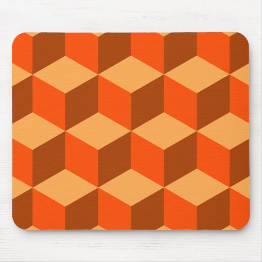 Oranje kubussen muismat (Voorkant)