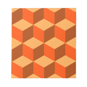 Oranje kubussen notitieblok