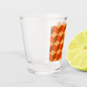 Oranje kubussen shot glas (Links)