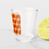 Oranje kubussen shot glas (Rechts)