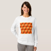 Oranje kubussen t-shirt (Voorkant volledig)