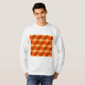 Oranje kubussen t-shirt (Voorkant volledig)