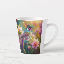 Oranje Kuif Regenboog Ekster Fantasie Vogel Latte Mok