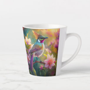 Oranje Kuif Regenboog Ekster Fantasie Vogel Latte Mok