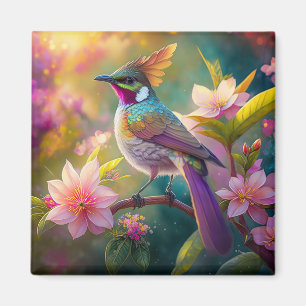 Oranje Kuif Regenboog Vlaamse Gaai Fantasie Vogel Magneet