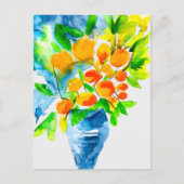 Oranje kumquat fruit kunst waterverf briefkaart (Voorkant)