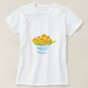 Oranje kumquats waterverf vruchten t-shirt