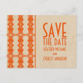 Oranje Kunst Deco Kader sparen het Briefkaart van  (Voorkant)