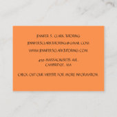 Oranje kunstleraar Tutor Educator Kunstklas Visitekaartje (Achterkant)