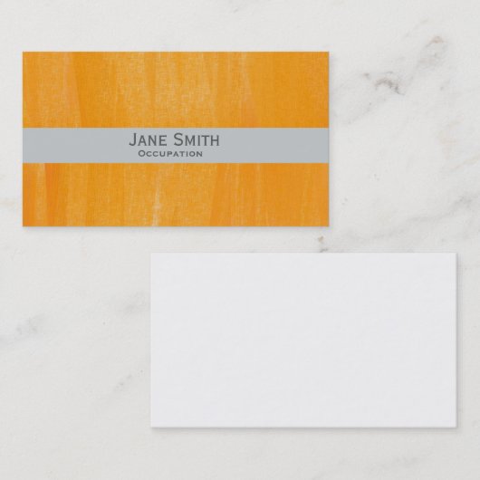 Oranje kunstschilder abstract modern visitekaartje (Voorkant / Achterkant)