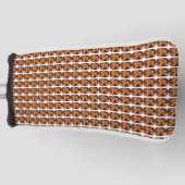 Oranje Kussen-cut Patroon Golfheadcover (Voorkant)