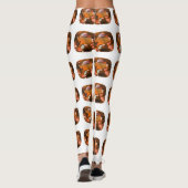 Oranje Kussen-cut Patroon Leggings (Achterkant)