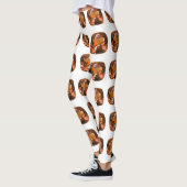 Oranje Kussen-cut Patroon Leggings (Links)