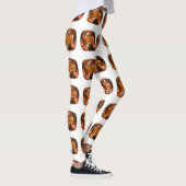 Oranje Kussen-cut Patroon Leggings (Rechts)