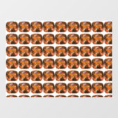 Oranje Kussen-cut Patroon Raamsticker (Vel)