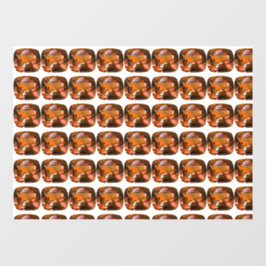 Oranje Kussen-cut Patroon Raamsticker