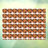 Oranje Kussen-cut Patroon Raamsticker (Vel 3)