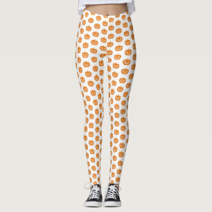 Oranje Kwaad Jack O'Lantern Patroon Halloween Leggings