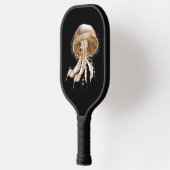 Oranje kwal pickleball paddle (Links)