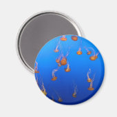 Oranje kwallen magneet (Voorkant / Achterkant)