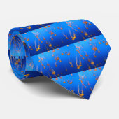 Oranje kwallen stropdas (Opgerold)