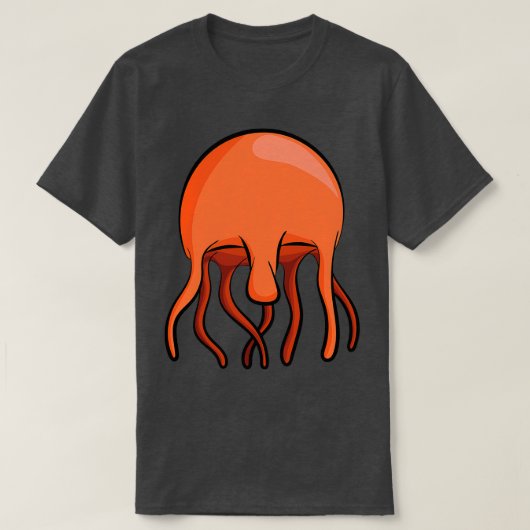 Oranje kwallen zee t-shirt (Design voorkant)