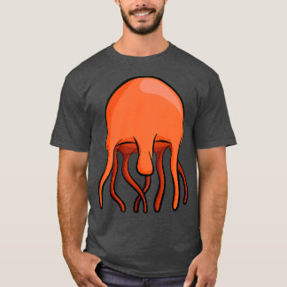 Oranje kwallen zee t-shirt