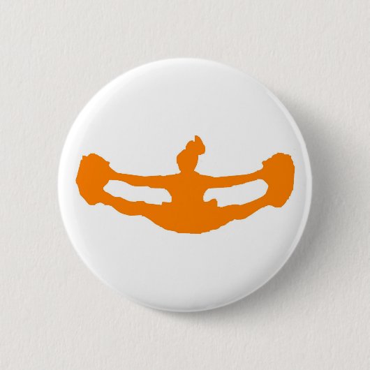 Oranje "LAAT DE KEER!" Knoop Ronde Button 5,7 Cm (Voorkant)