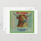 Oranje label El Toro Briefkaart (Voorkant / Achterkant)