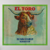 Oranje label El Toro Poster (Voorkant)