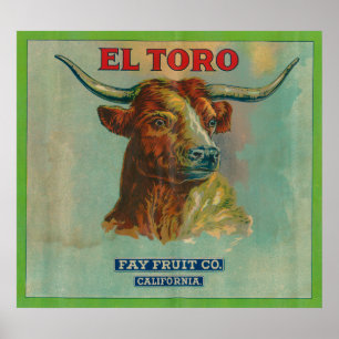 Oranje label El Toro Poster