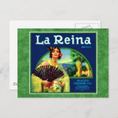  Oranje label La Reina Briefkaart (Voorkant / Achterkant)