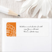 Oranje label met Marigold Return-adres (Insitu)