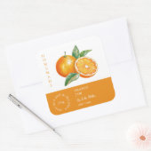 Oranje label voor kleine bedrijven (Envelop)