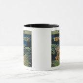 Oranje label voor schatkist (veldversie) mok (Midden)